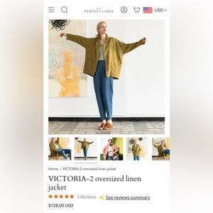 Notperfect Linen Victoria 2 size S\M jacket in mid sand gingham